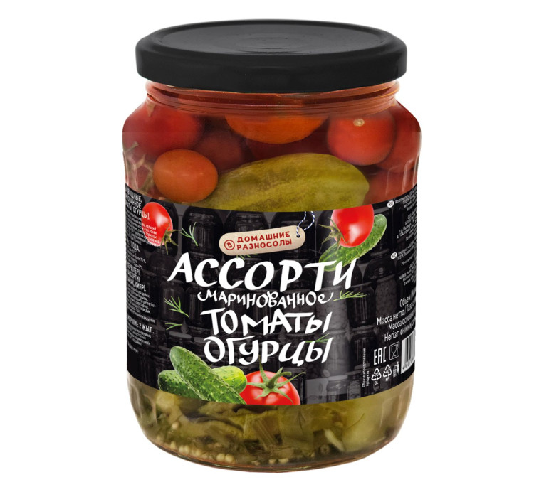 Ассорти томаты и огурцы 